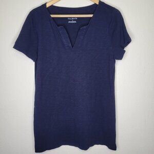 Talbots 100% Cotton V-neck Short Sleeves Top, Size S